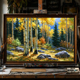 Aspen Grove hand-painted oil painting on canvas