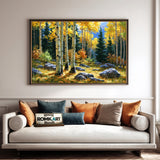 Aspen Grove Forest Landscape Oil Painting - image 4