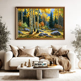 Aspen Grove Forest Landscape Oil Painting - image 5