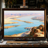 Aswan Egypt Landscape - Hand-Painted Oil Painting - View 1