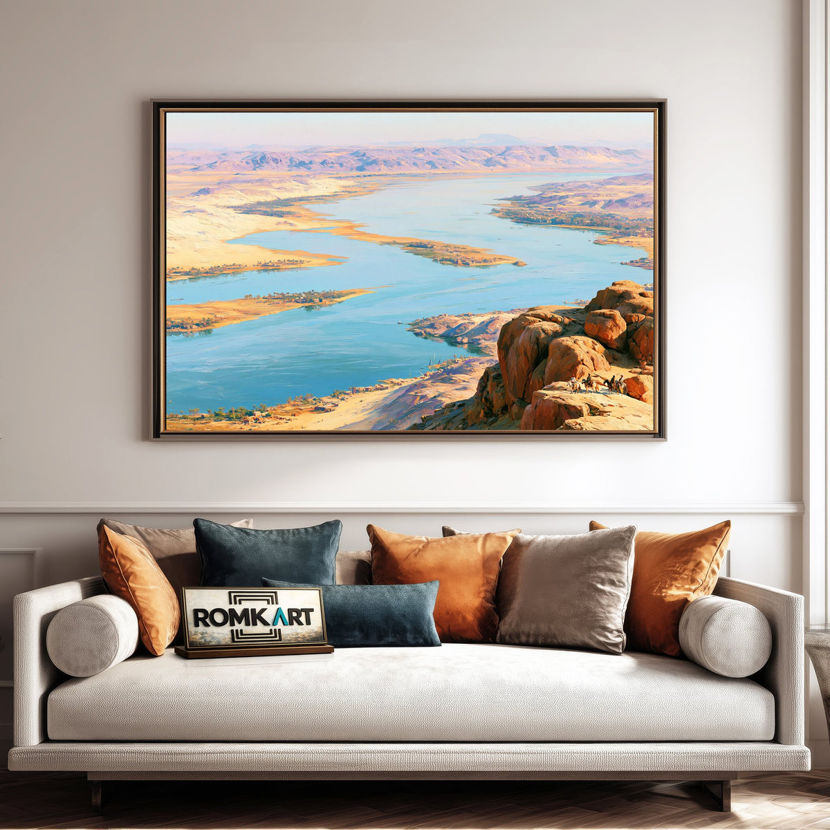 Aswan Egypt Landscape Oil Painting - image 4