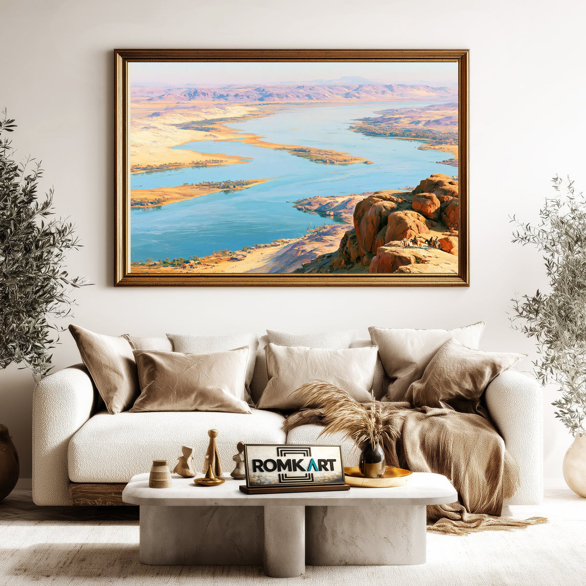 Aswan Egypt Landscape Oil Painting - image 5
