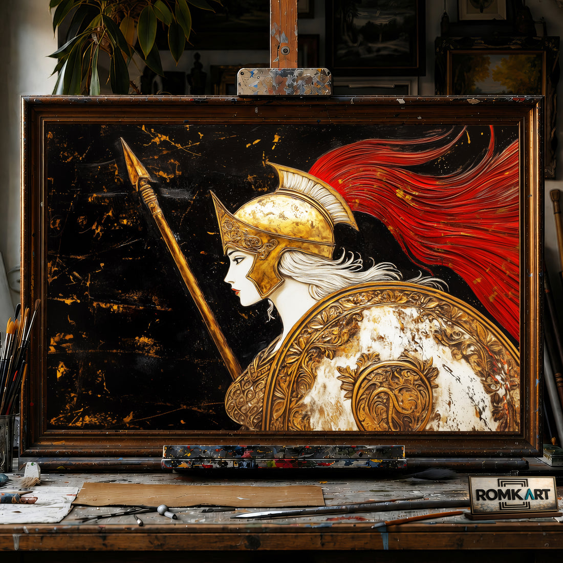 Athena hand-painted oil painting on canvas