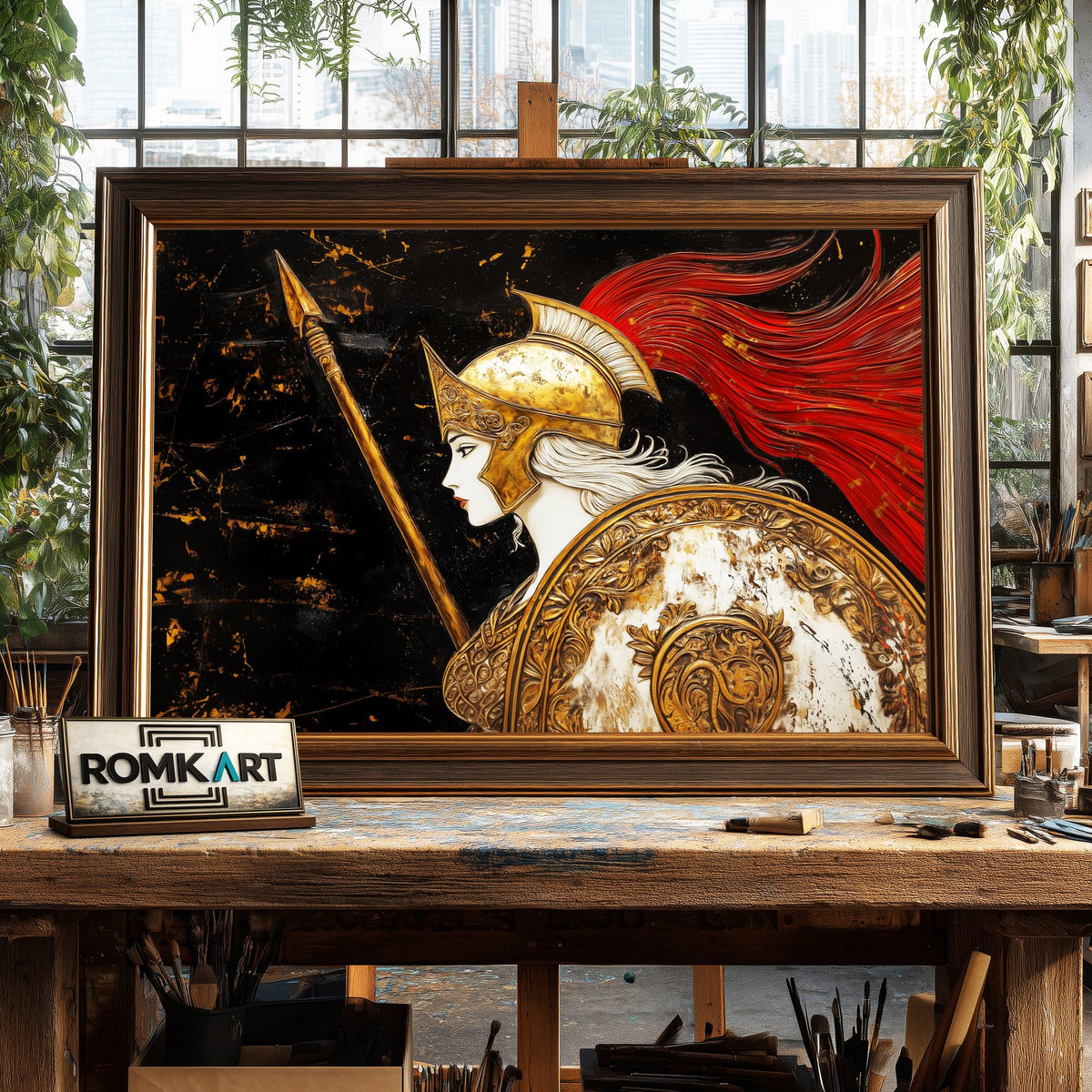 Athena Fantasy Oil Painting - image 2