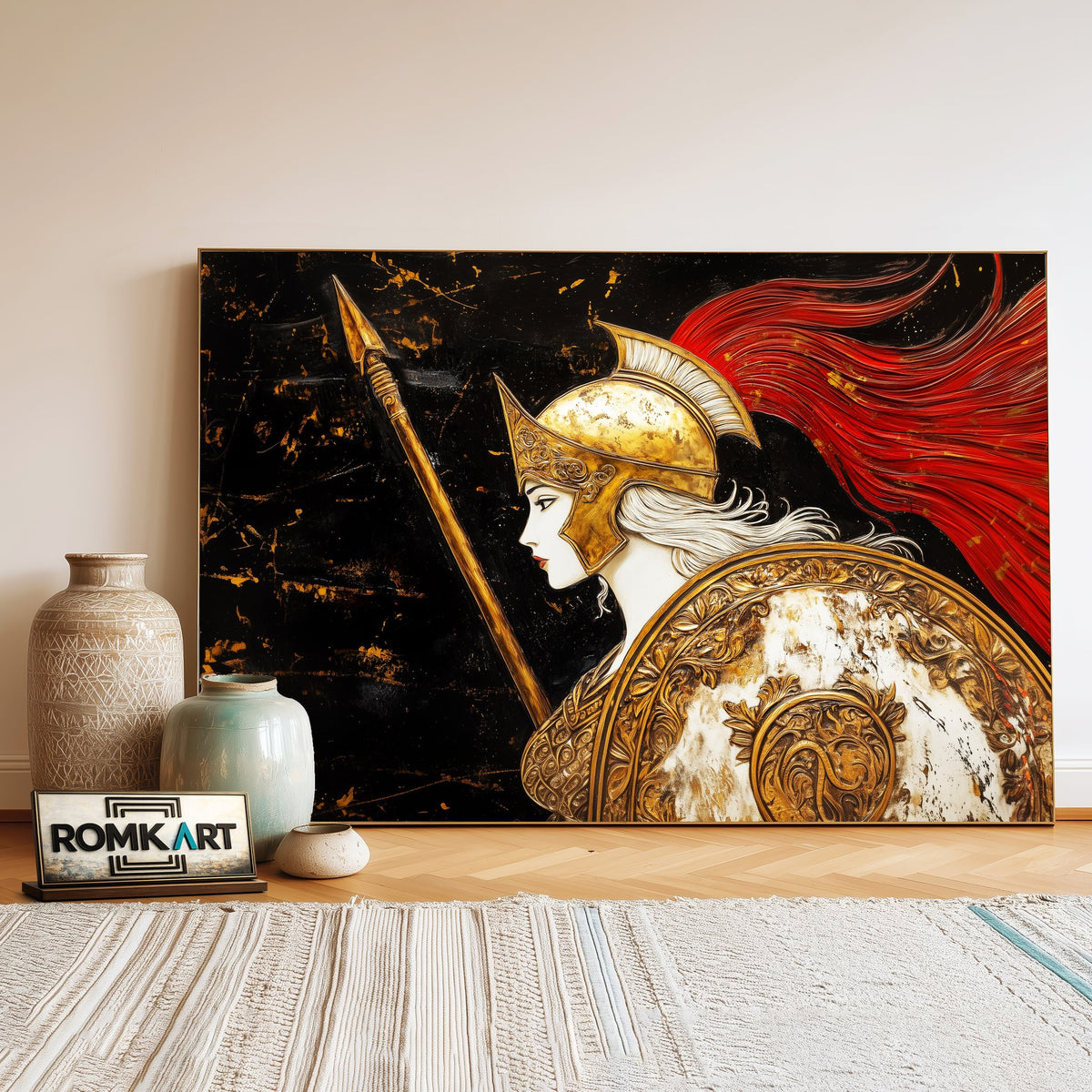 Athena Fantasy Oil Painting - image 3