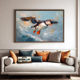Atlantic Puffin Bird Oil Painting - image 4