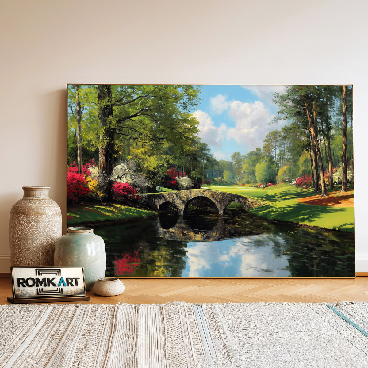 Augusta National Golf Course Sports Oil Painting - image 3