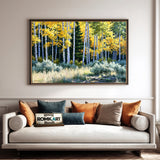 Autumn Aspen Grove Forest Landscape Oil Painting - image 4