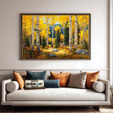 Autumn Aspen Forest Landscape Oil Painting - image 4