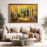 Autumn Aspen Forest Landscape Oil Painting - image 5