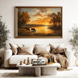 Autumn Landscape at Sunset Oil Painting - image 5