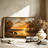 Autumn Landscape at Sunset Oil Painting - image 6