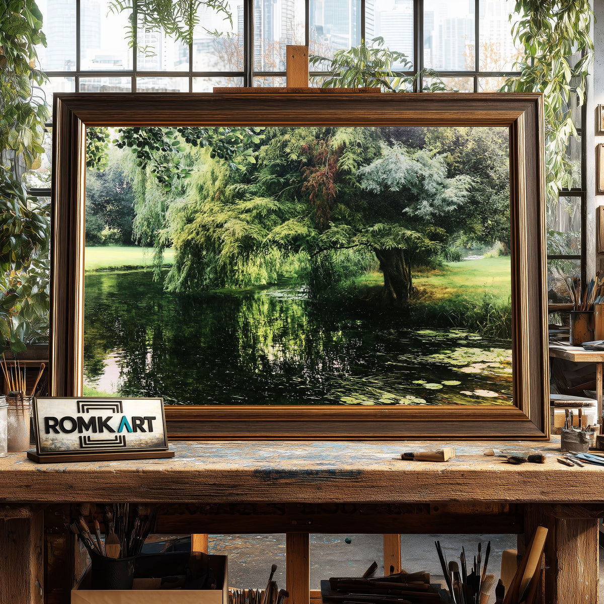 Backwater At Wargrave Oil Painting - image 2