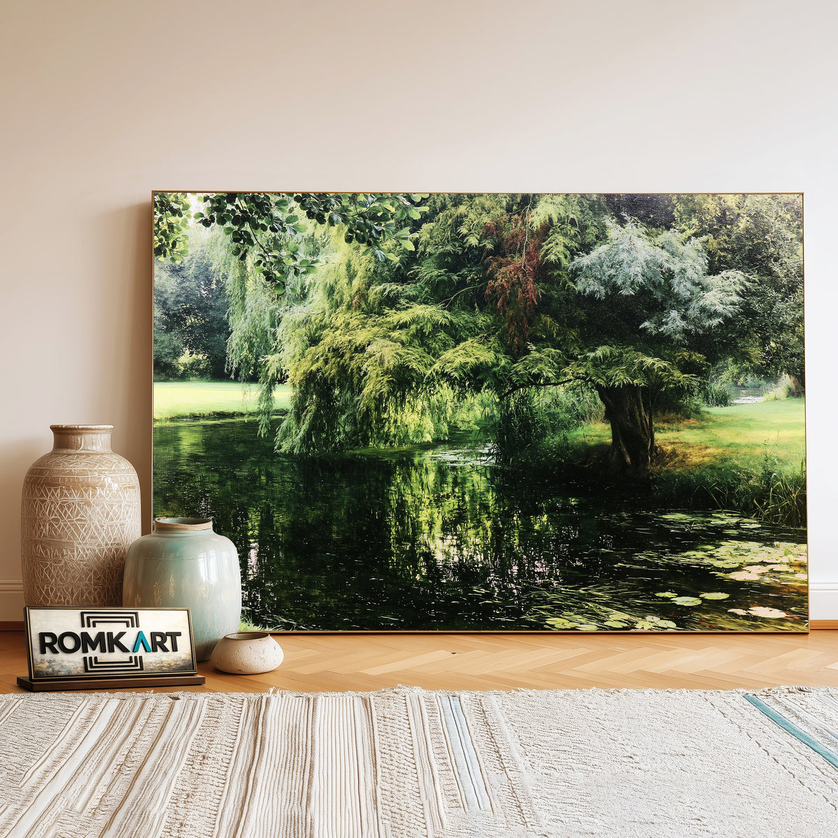 Backwater At Wargrave Oil Painting - image 3
