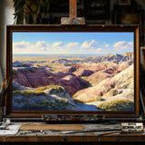 Badlands Canyon hand-painted oil painting on canvas