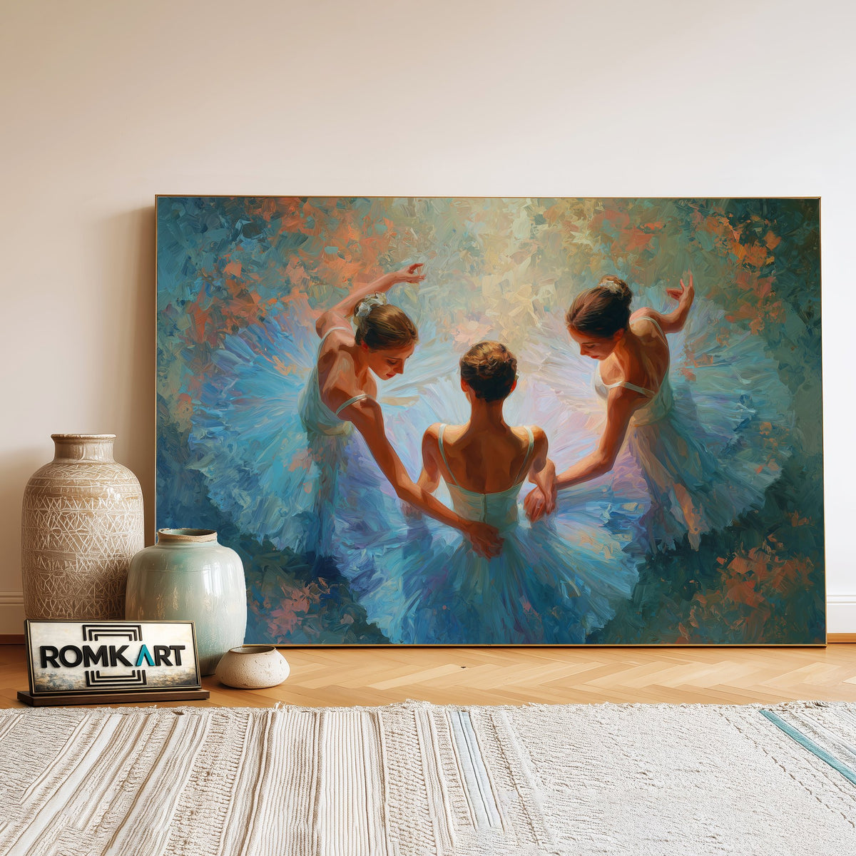 Ballerinas Oil Painting - image 3
