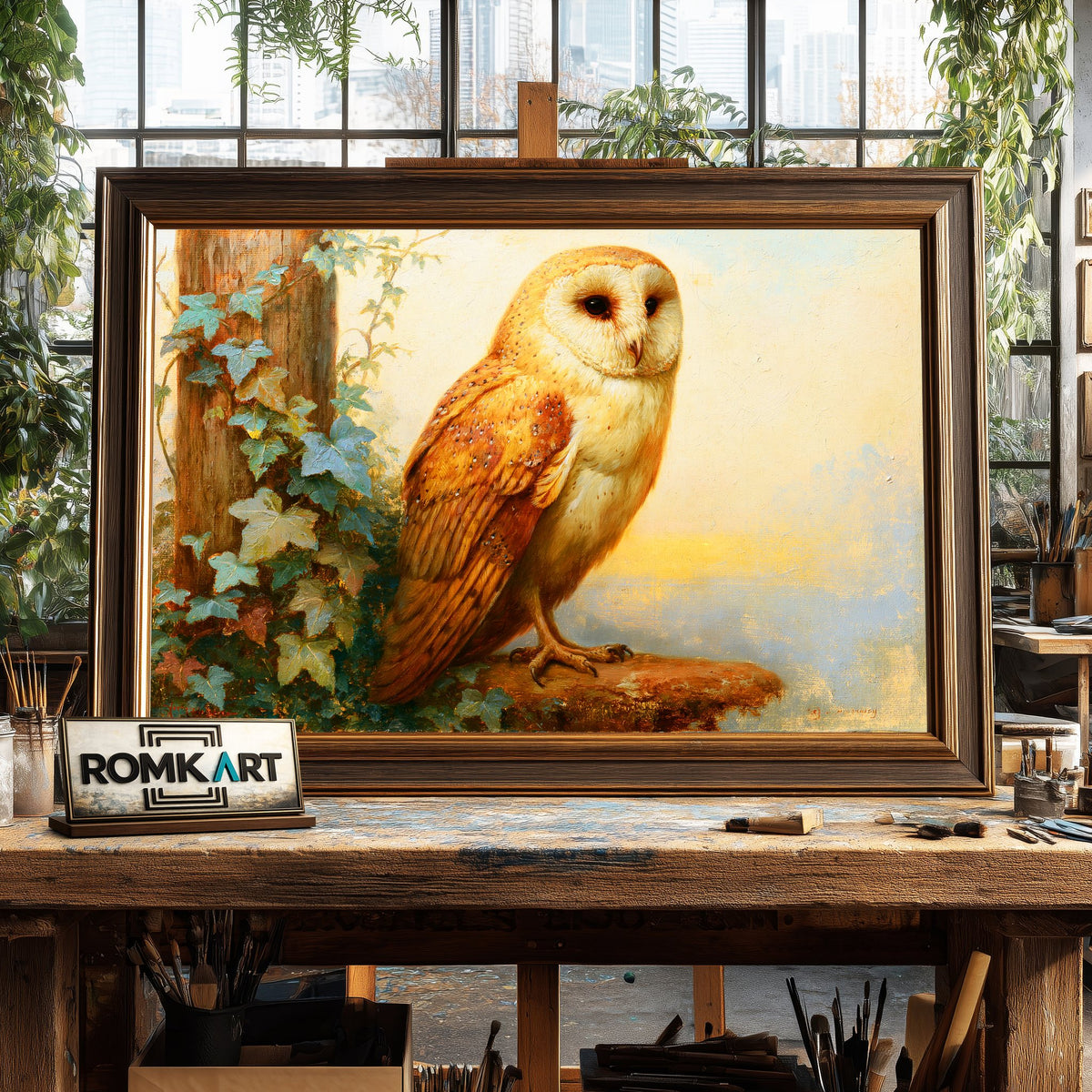 Barn Owl Oil Painting - image 2