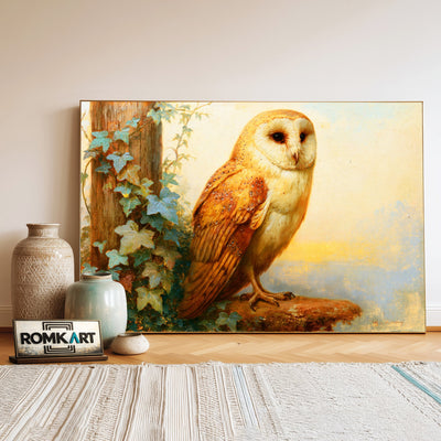 Barn Owl Oil Painting - image 3