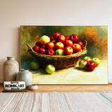 Basket Of Apples Still Life Oil Painting - image 3