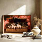 Basket Of Cats Oil Painting - image 6