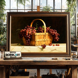 Basket Of Grapes Oil Painting - image 2