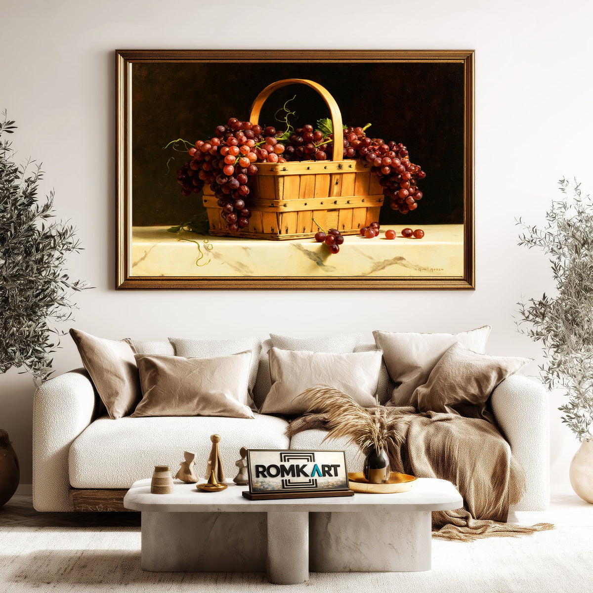 Basket Of Grapes Oil Painting - image 5