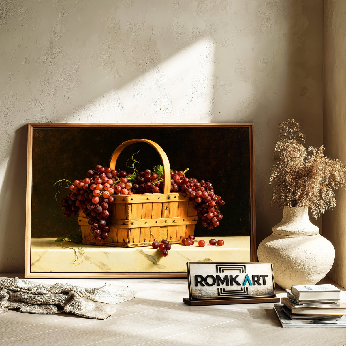 Basket Of Grapes Oil Painting - image 6