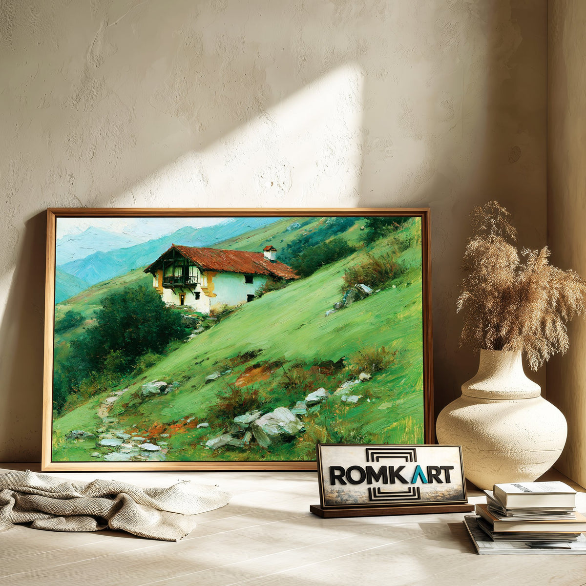Basque House In The Hill Oil Painting - image 6
