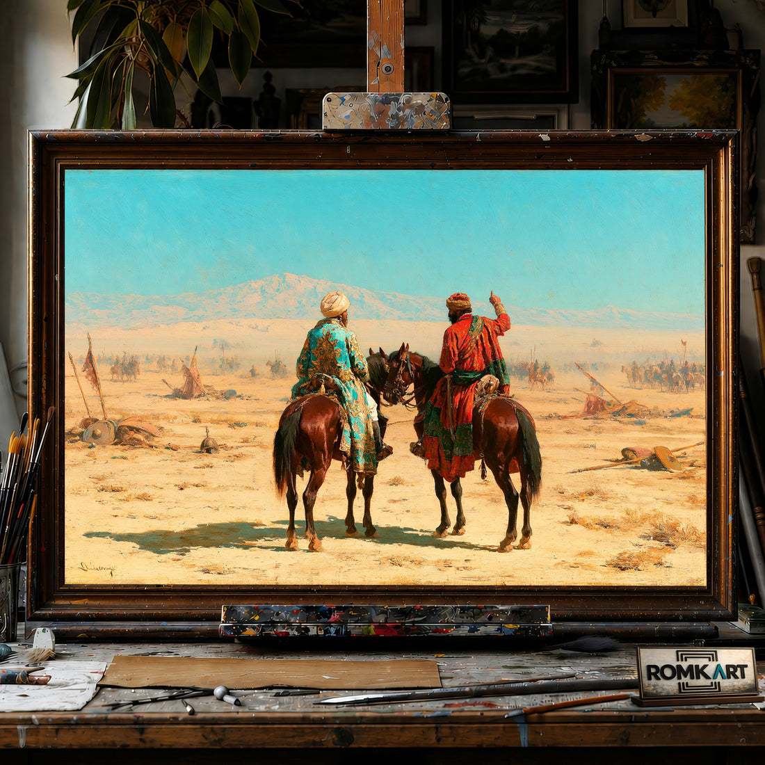 Battlefield - Hand-Painted Oil Painting - View 1