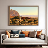 Bedouin Encampment In A Vast Desert Landscape Oil Painting - image 4
