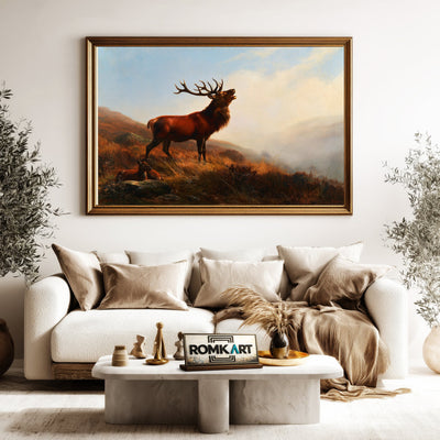 Bellowing Stag Oil Painting - image 5