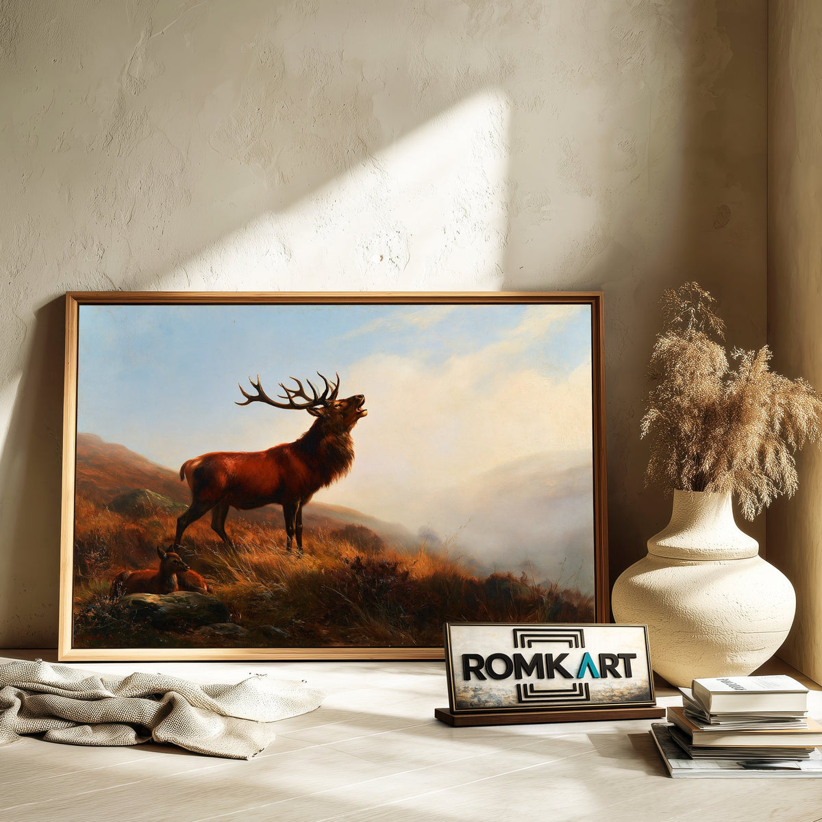 Bellowing Stag Oil Painting - image 6
