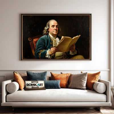 Benjamin Franklin President Presidential Portrait Oil Painting - image 4