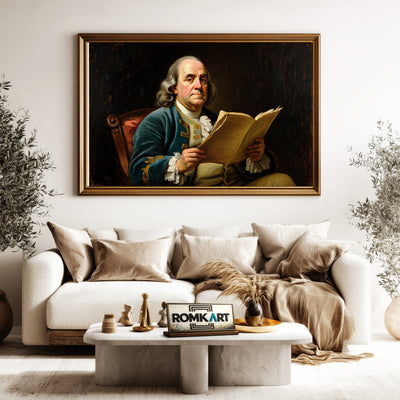 Benjamin Franklin President Presidential Portrait Oil Painting - image 5