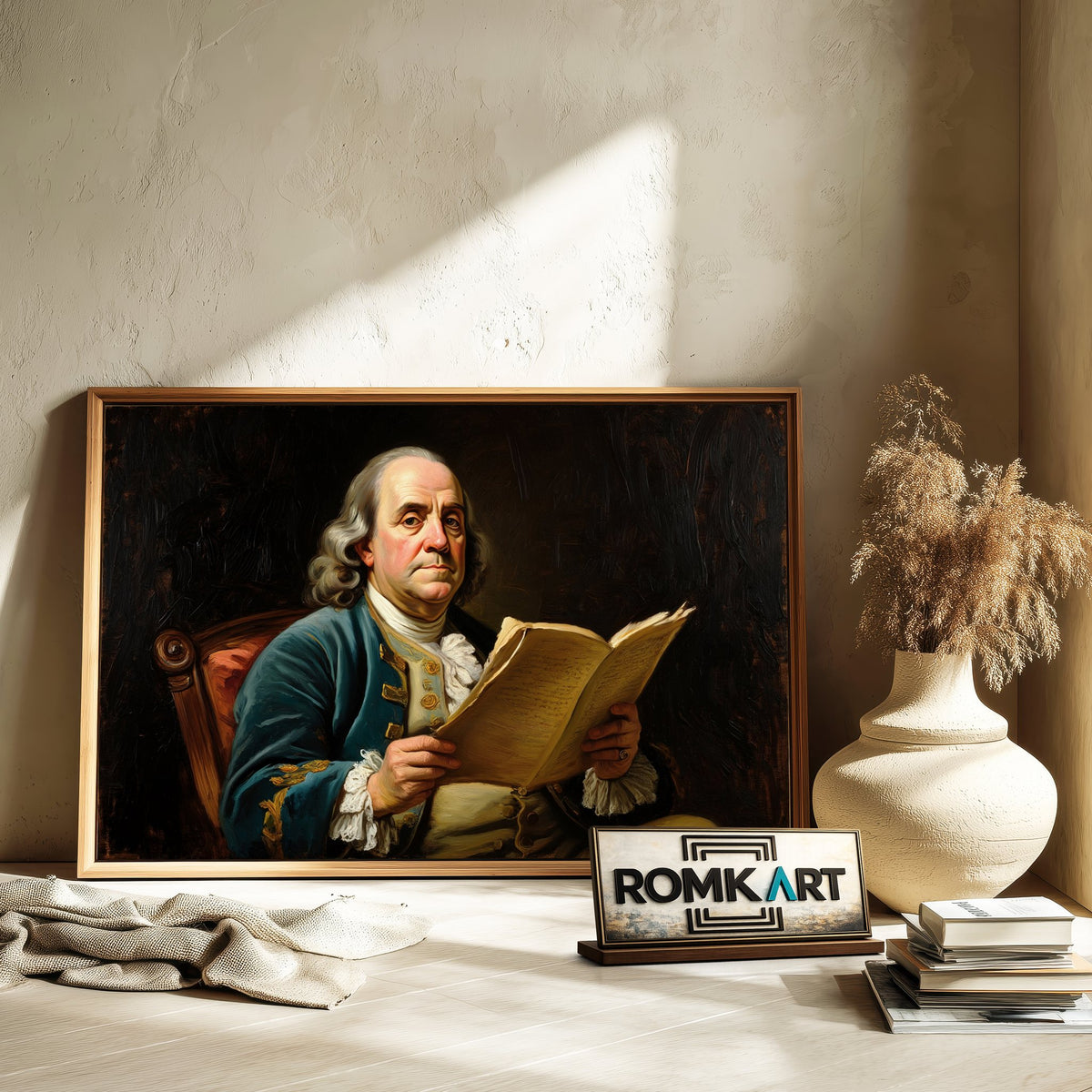 Benjamin Franklin President Presidential Portrait Oil Painting - image 6