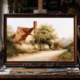Berkshire Cottage - Hand-Painted Oil Painting - View 1