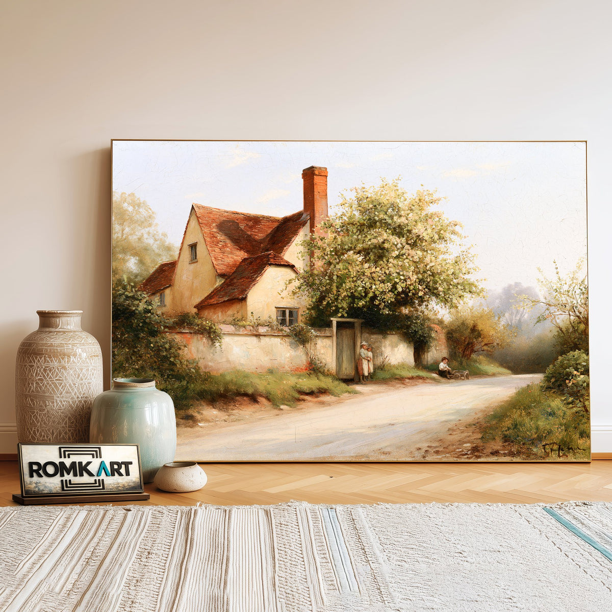 Berkshire Cottage Oil Painting - image 3