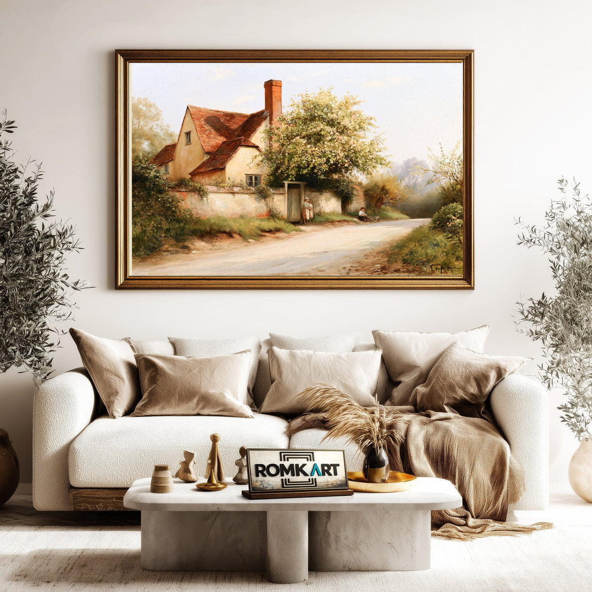 Berkshire Cottage Oil Painting - image 5