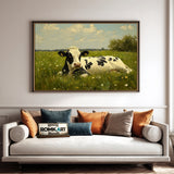 Black and White Holstein Cow Farm Animal Oil Painting - image 4