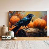 Black Crow and Pumpkin Bird Oil Painting - image 3
