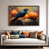 Black Crow and Pumpkin Bird Oil Painting - image 4