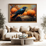 Black Crow and Pumpkin Bird Oil Painting - image 5