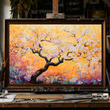 Blooming Tree hand-painted oil painting on canvas