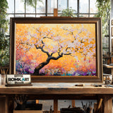 Blooming Tree Forest Landscape Oil Painting - image 2