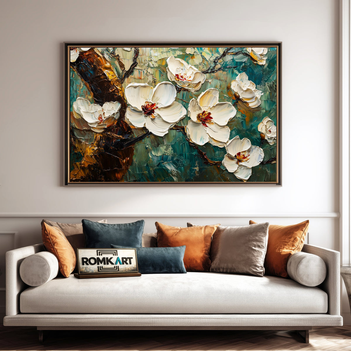 Blossom Tree Floral Oil Painting - image 4