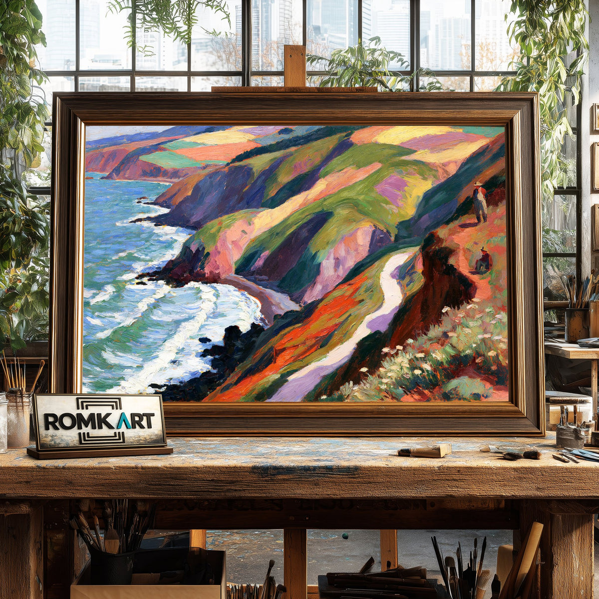 Bold Post Impressionist Coastal Oil Painting - image 2