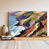 Bold Post Impressionist Coastal Oil Painting - image 3