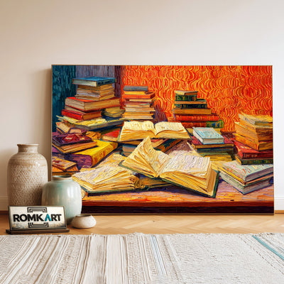 Books And Papers Oil Painting - image 3