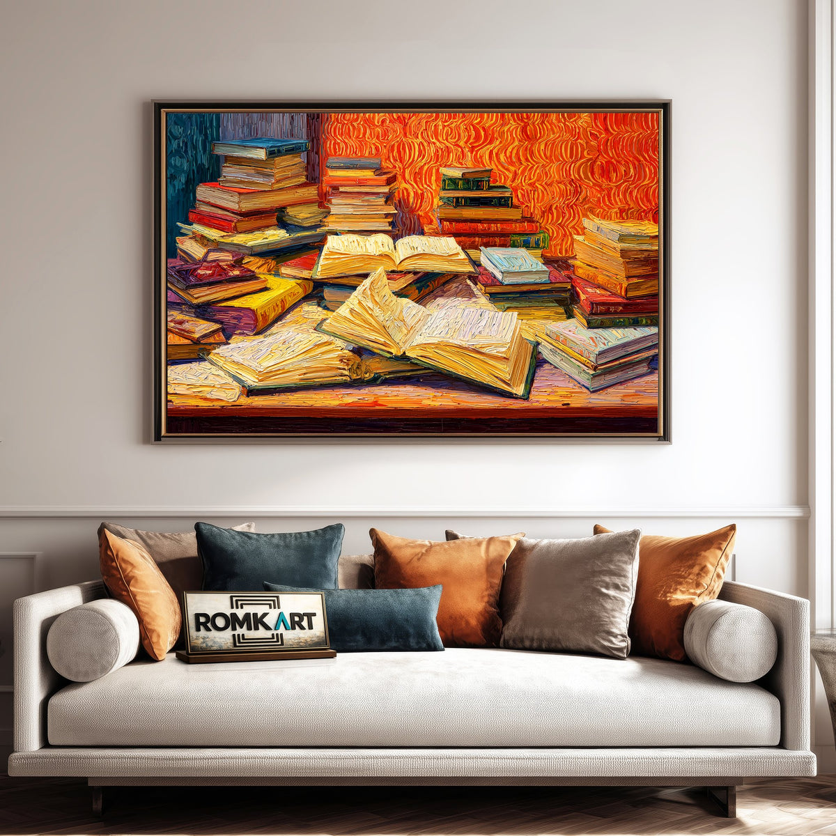 Books And Papers Oil Painting - image 4