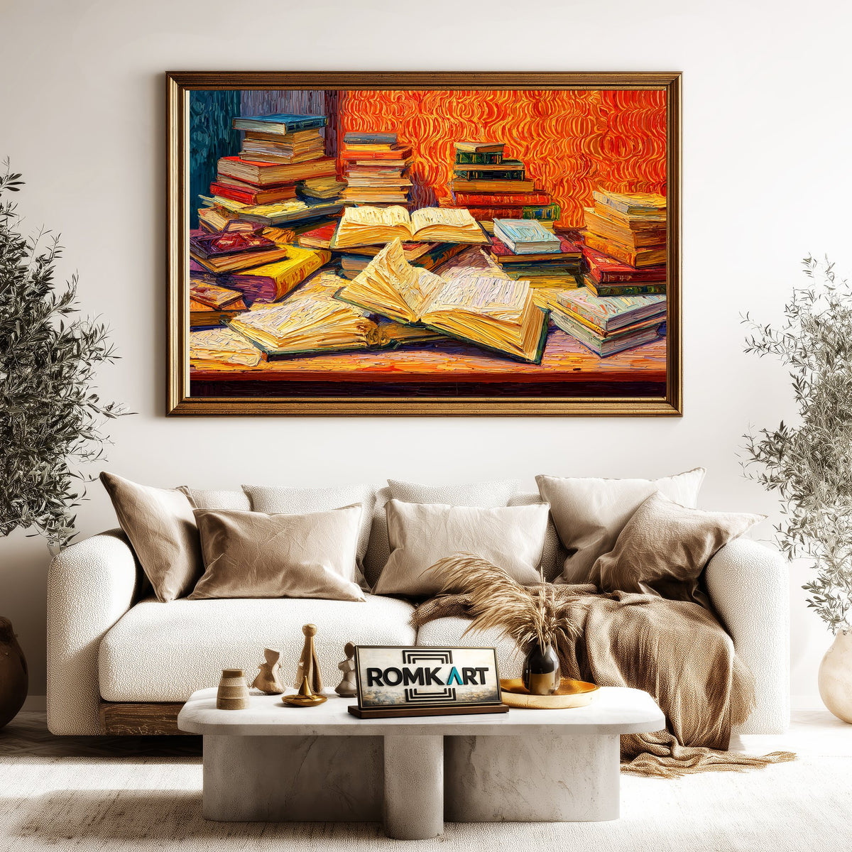 Books And Papers Oil Painting - image 5